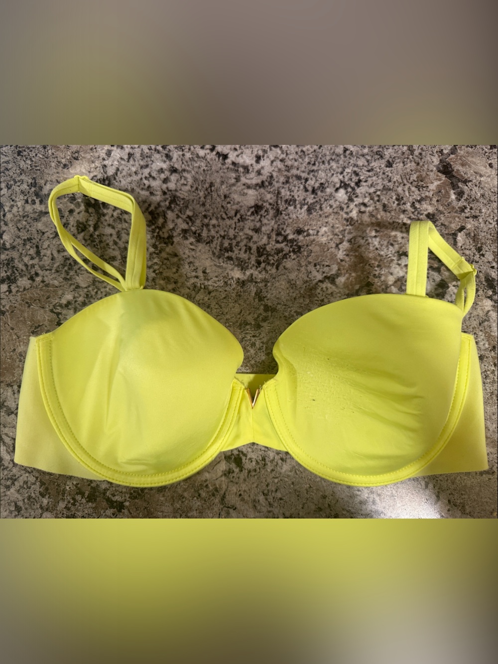 Victoria's Secret Neon Yellow Underwire Push-Up Bra